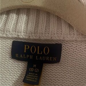 Polo by Ralph Lauren White and Blue Knit Sweater